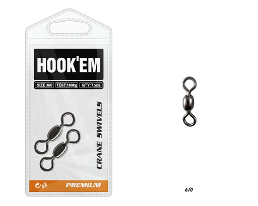 Hook Em Crane Swivel No 1 47 Kg Rating 10 Pack Australian Made – view 1