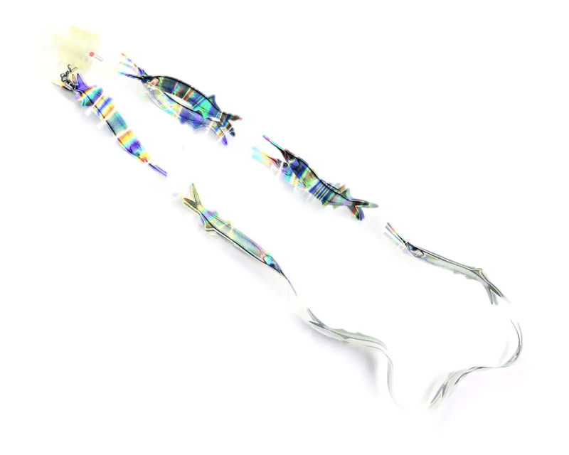 Teaser Strip Ribbon 150cm with Single Holographic 8 x Red Bait