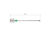 Squid Jig Metal Eight Inch With Glow Bead 10 Per Pack