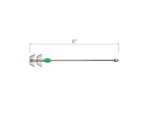 Squid Jig Metal Eight Inch With Glow Bead 10 Per Pack