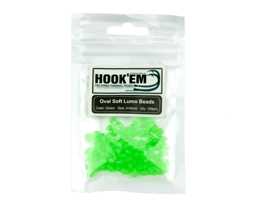 Hook Em Green Lumo Soft Beads 10x15mm Large Hole 50 Pack – view 1