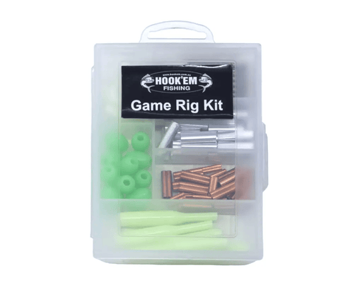 Hook Em Game Rigging Accessories Kit 115 Pieces Includes Crimps Wire Mono