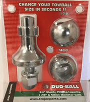 Trojan Car & Truck Tow Balls Trojan Tow Ball Duo Ball Three Quarter Inch Shaft 2500kg Capacity Kit Trojan Tow Ball Duo Ball Three Quarter Inch Shaft Kit