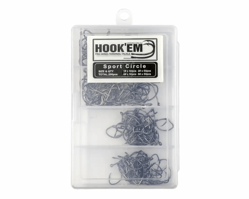 Hook Em Circle Hooks - Bulk Pack - X Each Size - X#, X#, X# and X#