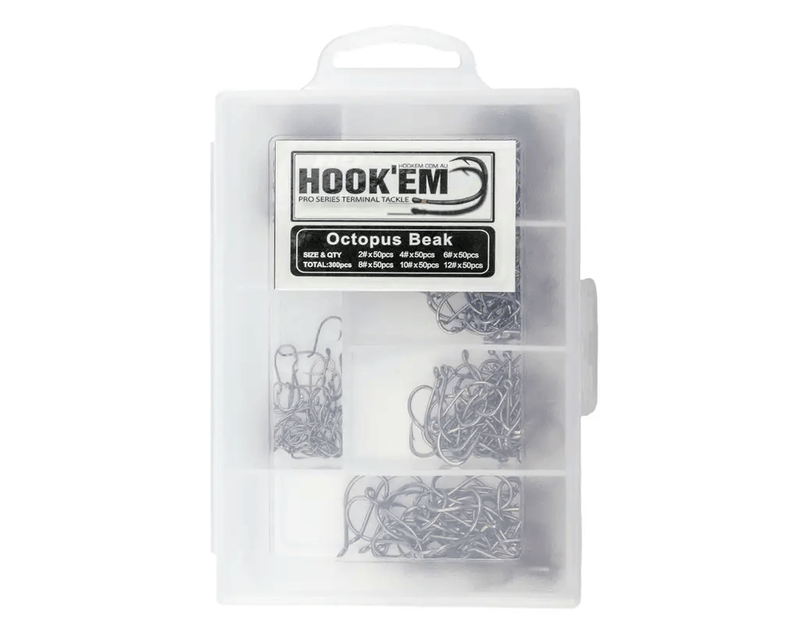 Hook Em Octopus Beak Bulk Pack - X x Each Size - #X, #X, #X, #X, #X, and #X