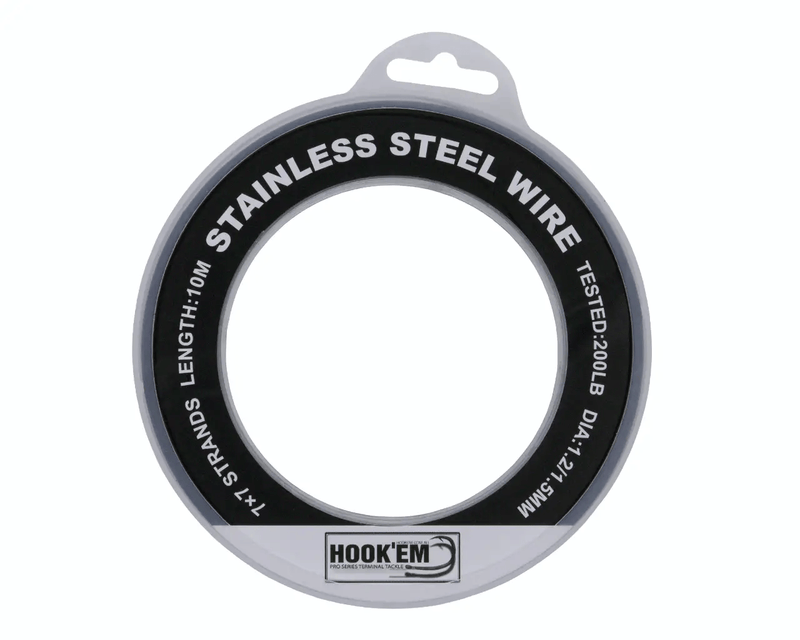 Wire Trace 650lb 7x7 Stainless Black Coated 10m Rigging