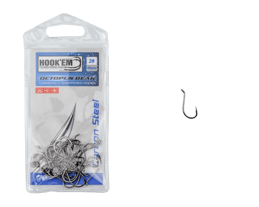 Hook Em Octopus Beak X# Hooks COLOUR Nickel Coated - Prepack - X Per Pack