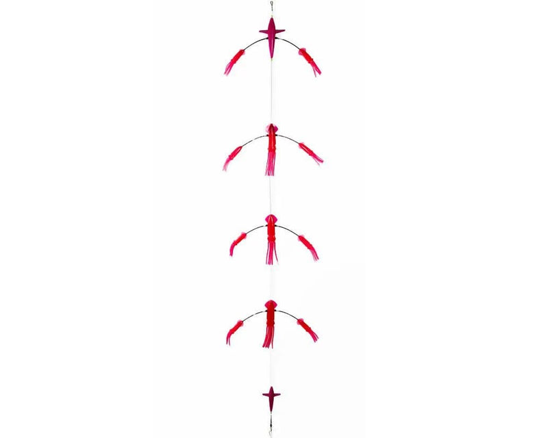 Surface Teaser Flip Flop with 7 Inch Exciter Birds with Reflective Strip
