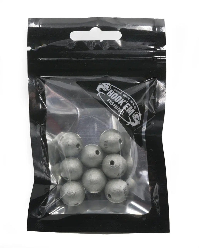Non Lead Round Silver Sinker 30g 19.7 Dia 2.5mm Hole Pack of 5
