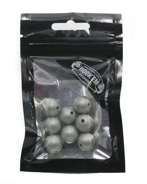 Hook Em Non Lead Round Silver Sinker 30g 19.7 Dia 2.5mm Hole Pack of 5 – view 1
