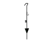 Surf Rod Holder Traditional With Bait Holder Attachment Coated Metal