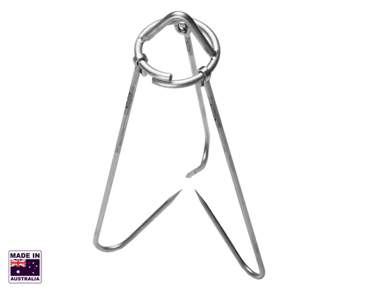 Hook Em Large Heavy Duty Cliff Gaff - 3 x 8mm Hooks on Ring - WA Style - Stainless Steel – view 1