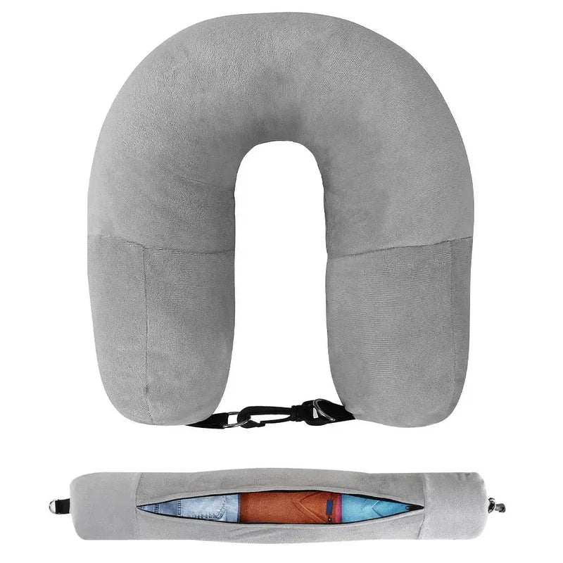 Fillable U-Shaped Travel Neck Pillow (available in 3 colours) by Habicare