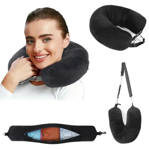 Fillable U-Shaped Travel Neck Pillow (available in 3 colours) by Habicare