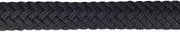 Fineline Marine Nylon Dockline close-up of black braided rope for marine use.