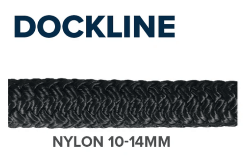 Fineline Marine Nylon Dockline 10-14mm shown in a close-up view, highlighting its quality and durability.