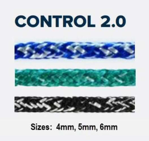 CONTROL 2.0 Dingy Lines in blue, green, and black, sizes 4mm 5mm 6mm, perfect for kite sheets.