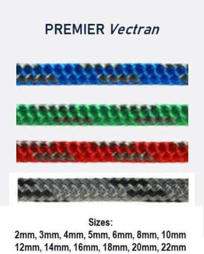 Premier Vectran Lines x the metre 2mm To 18mm in various colors and sizes 2mm, 3mm, 4mm, 5mm, 6mm, 8mm, 10mm.
