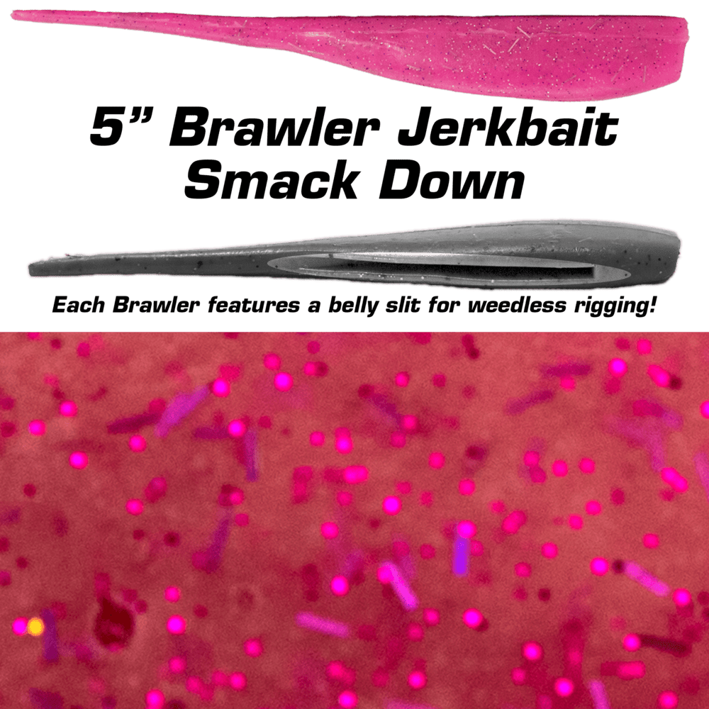 Fishbite 5 Inch Brawler Jerkbait - Smack Down - Action Outdoors Kiwi