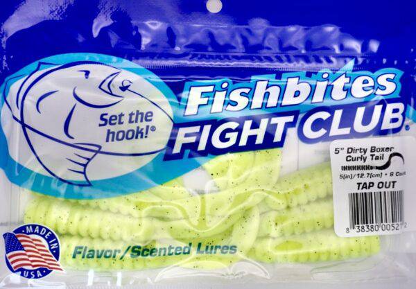 Fishbites Fish bites Tap Out Fight Club 5″ Dirty Boxer Curly Tail