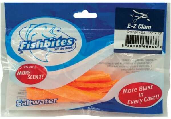 Fishbites Soft Bait EZ Long Lasting Clam Orange