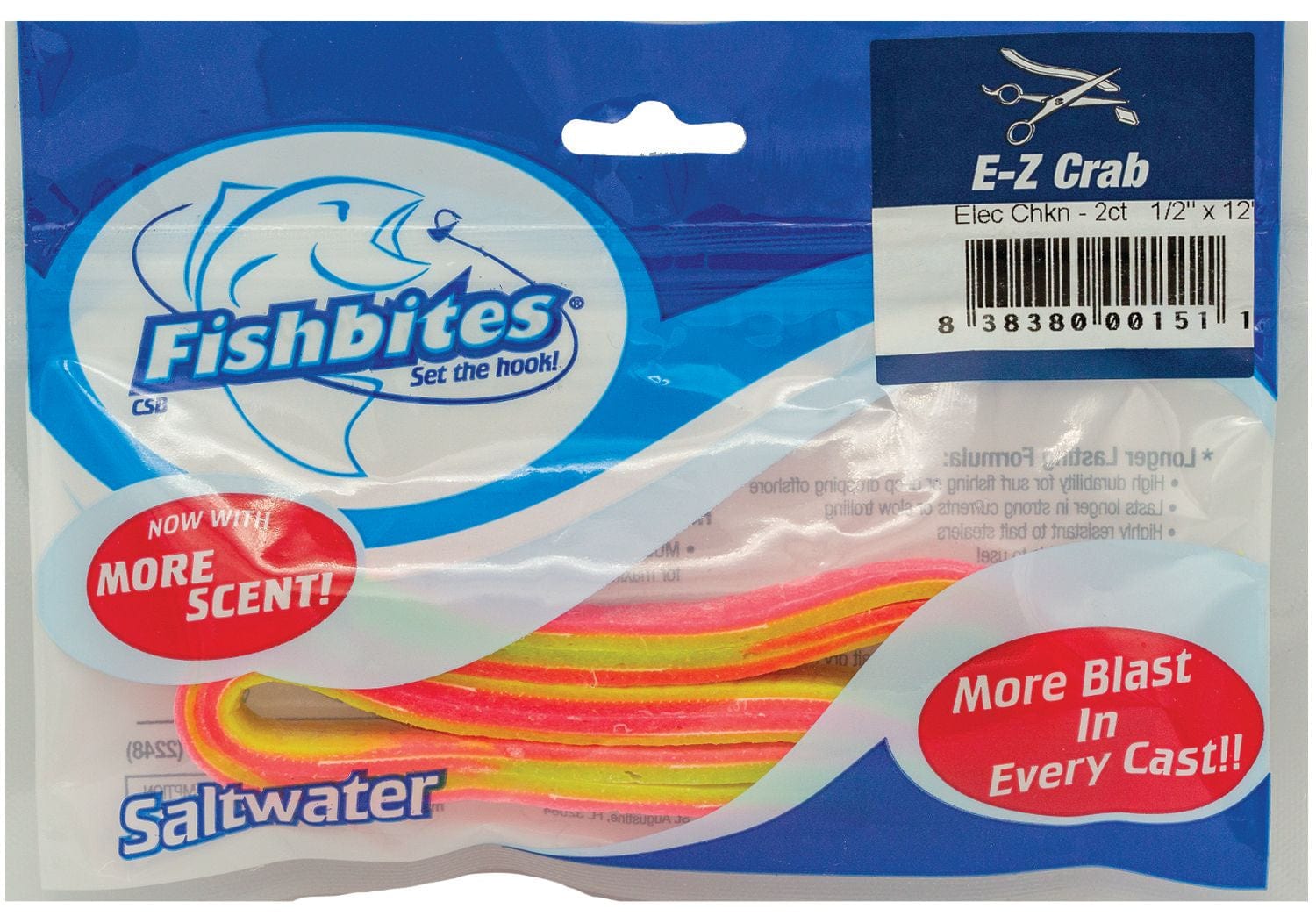 Fishbites Soft Bait EZ Long Lasting Crab Electric Chicken