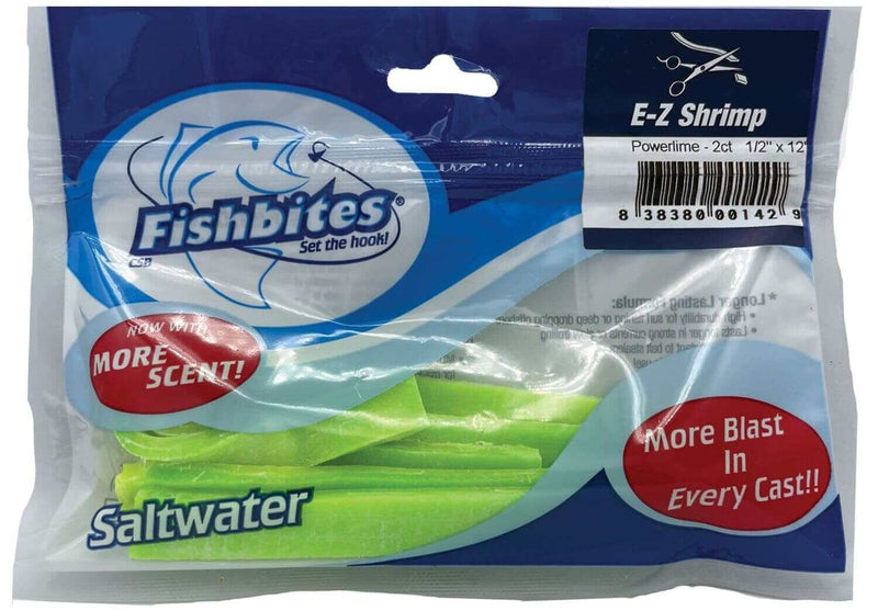 Fishbites Soft Bait EZ Long Lasting Shrimp Power Lime
