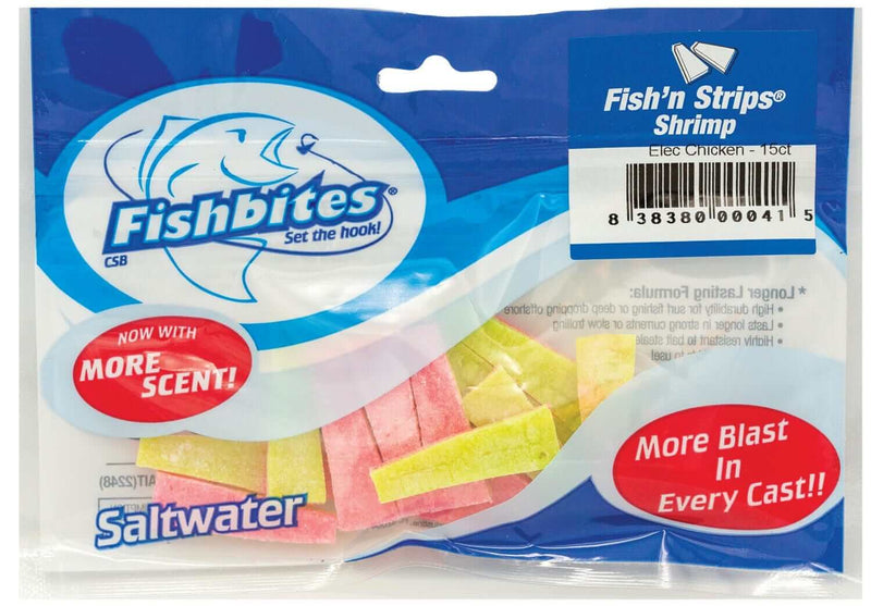 Fishbites Soft Bait Fish N Strips Shrimp Electric Chicken