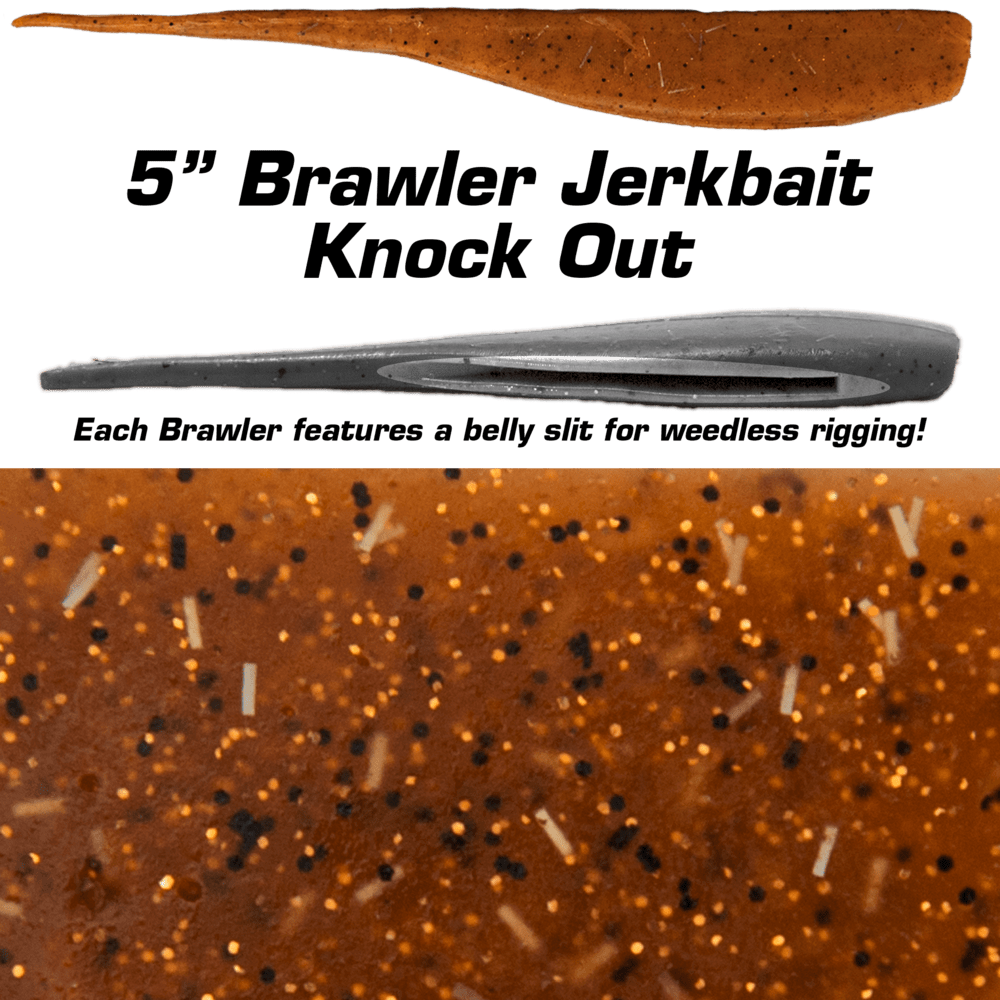 Fishbites Soft Bait Fishbite 5 Inch Brawler Jerkbait - Knock Out