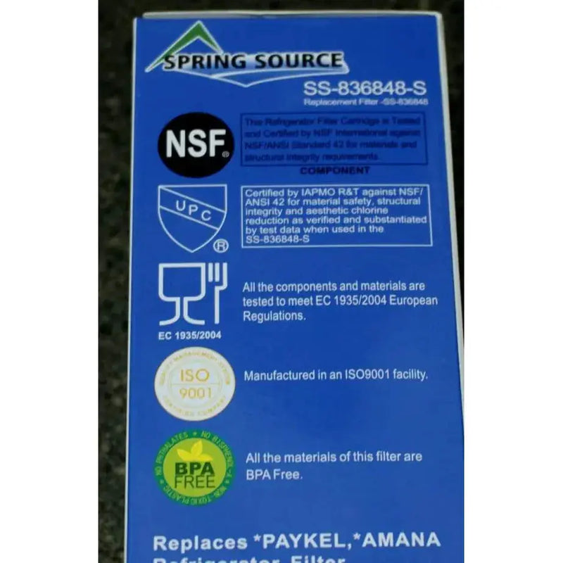 Fisher & Paykel Fridge Water Filter - Spring Source 836848 836860 862285 EFF-6017A NZ by Filtration Station NZ