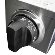 Kiwi Sizzler Gas BBQ - Window Top 316S/S with Flame Guard control knob for easy operation.