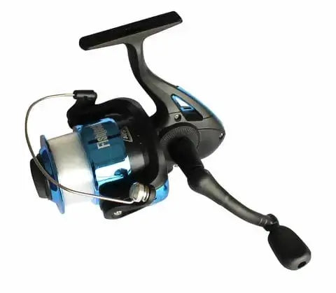Fishtech 10ft Telescopic Rod with 6000 Spin Reel FT3334 fishing reel with blue accents and black handle.