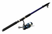 Fishtech 10ft Telescopic Rod with 6000 Spin Reel FT3334 in black and purple design with a spinning reel.