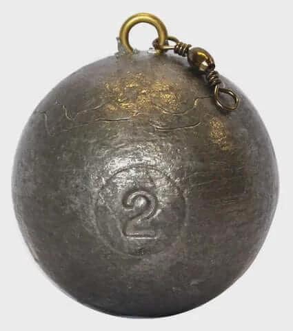 Puka BALL Single Sinker Size 32, a metallic fishing sinker with a size marker.