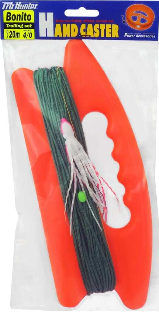Bonito Lure Kit onWinder Pro Hunter with squid skirt and 20m line in convenient plastic winder