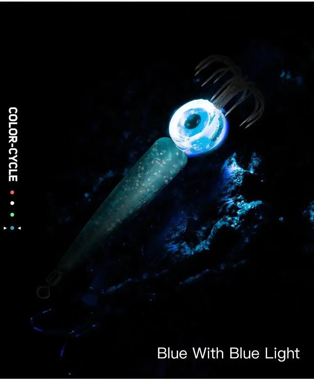 China China Fishing Lures 5g Squid Hook with LED Light Squid Jig Lure Luminous Webfoot Octopus Egi Artificial Bait Cuttlefish Sea Tackle
