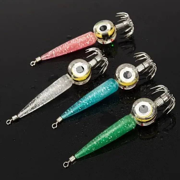 China China Fishing Lures 5g Squid Hook with LED Light Squid Jig Lure Luminous Webfoot Octopus Egi Artificial Bait Cuttlefish Sea Tackle