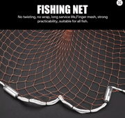 Frisbee Style 6FT x 1-00 Inch AM Style Cast Net showcasing the durable mesh design for fishing.