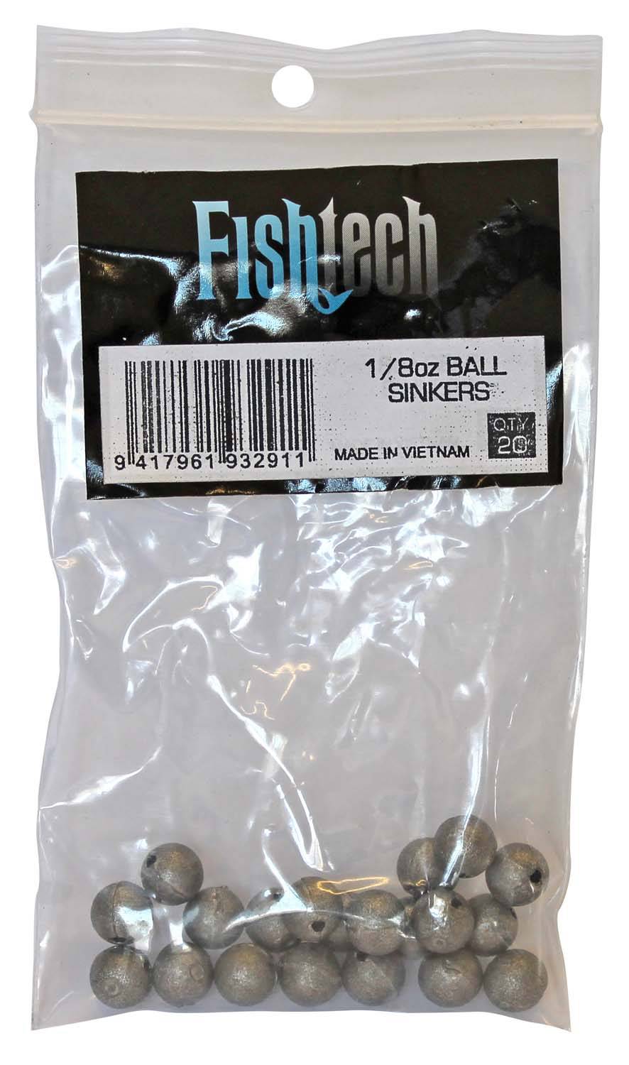 Fishtech Ball Sinkers 1/8 oz (20 per pack) - Action Outdoors Kiwi