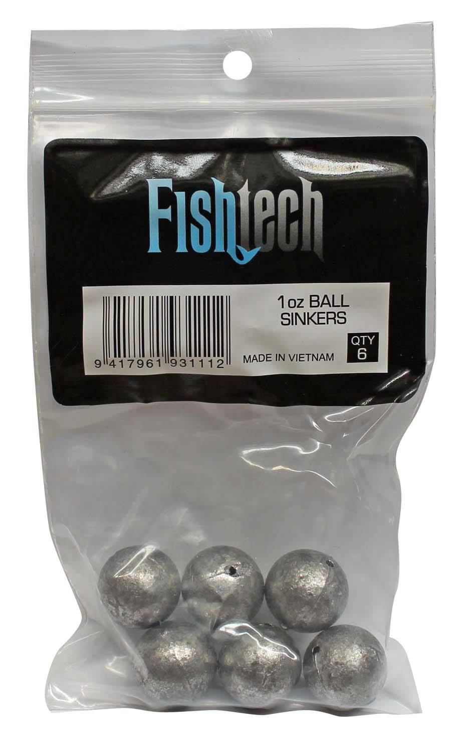 Fishtech Ball Sinkers 1oz (6 per pack) - Action Outdoors Kiwi