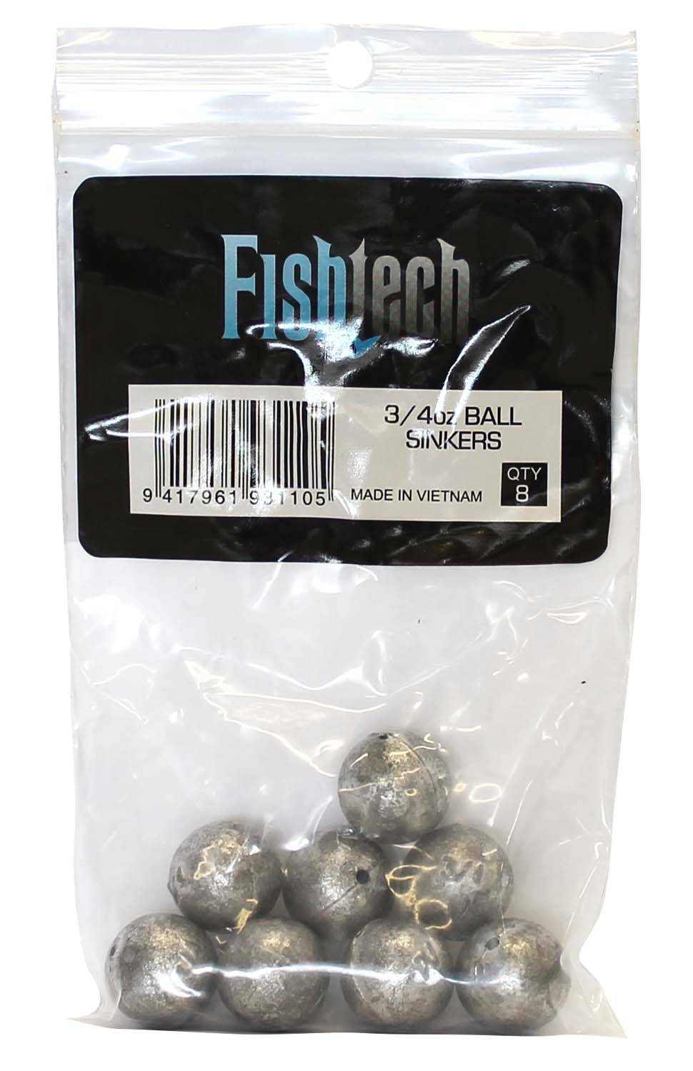 Fishtech Ball Sinkers 3/4oz (8 per pack) - Action Outdoors Kiwi