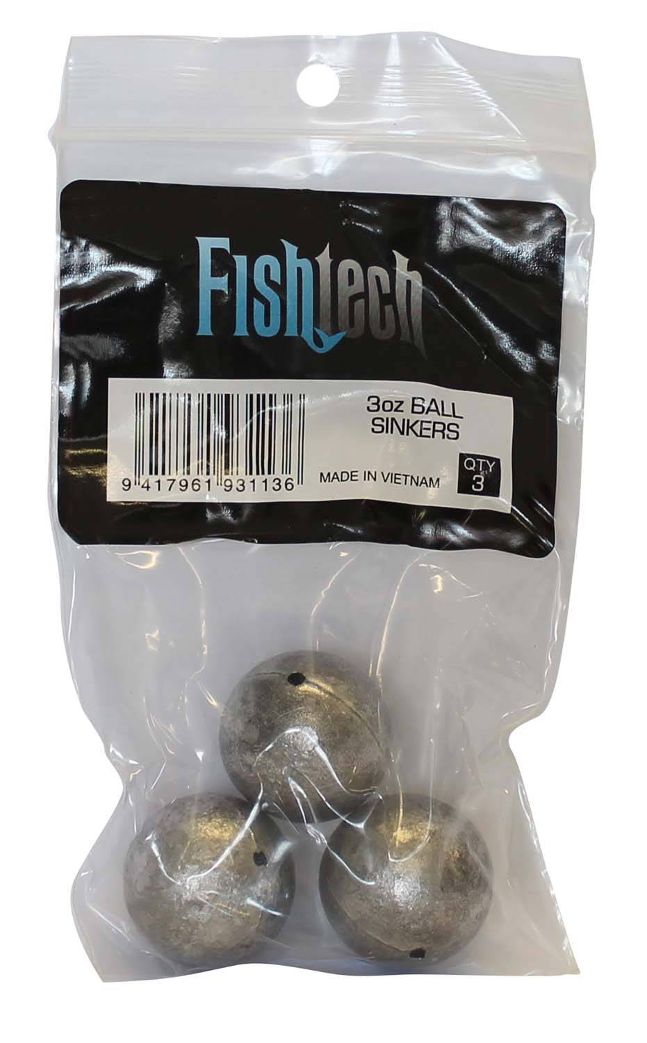 Fishtech Ball Sinkers 3oz (3 per pack) - Action Outdoors Kiwi