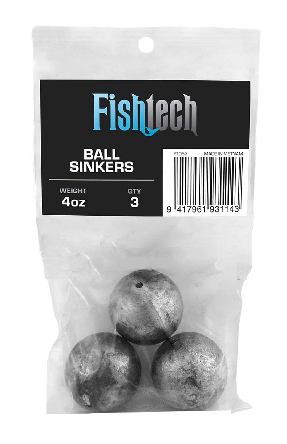 Fishtech Ball Sinkers 4oz (3 per pack) - Action Outdoors Kiwi