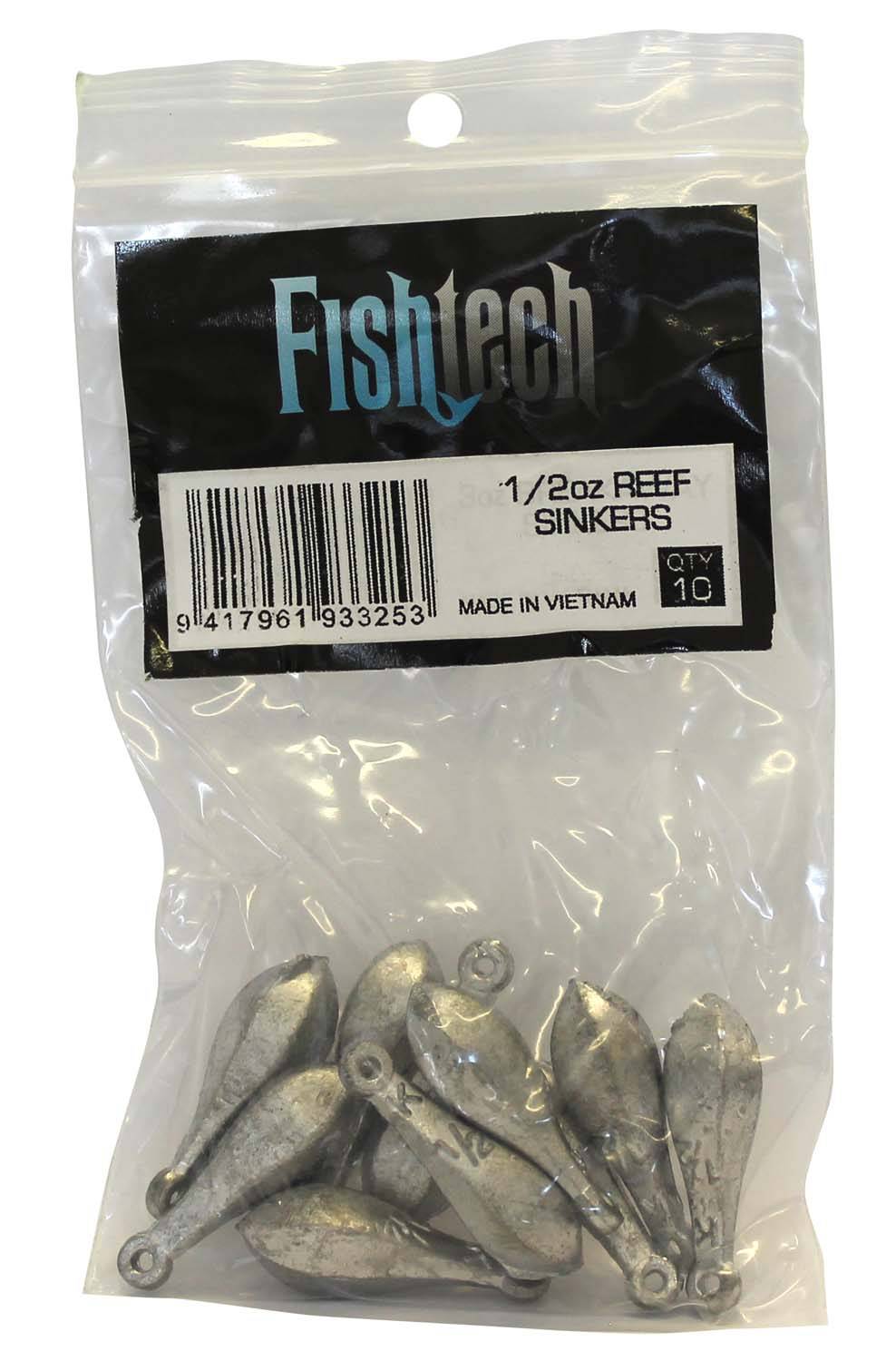 Fishtech Reef Sinkers 1/2oz (10 per pack) - Action Outdoors Kiwi