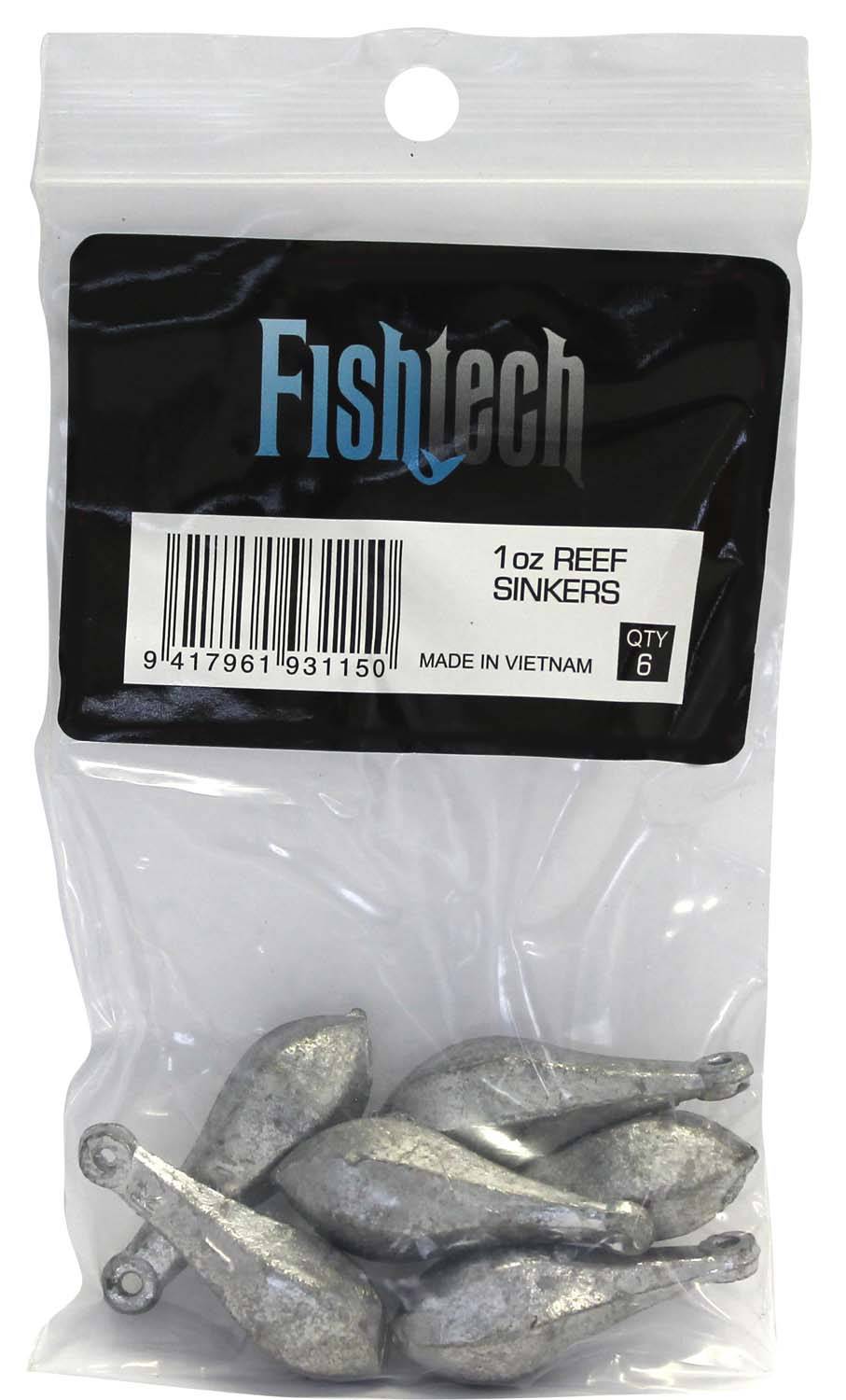 Fishtech Reef Sinkers 1oz (6 per pack) - Action Outdoors Kiwi