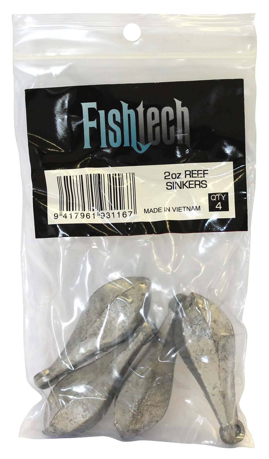 Fishtech Reef Sinkers 2oz (4 per pack) - Action Outdoors Kiwi