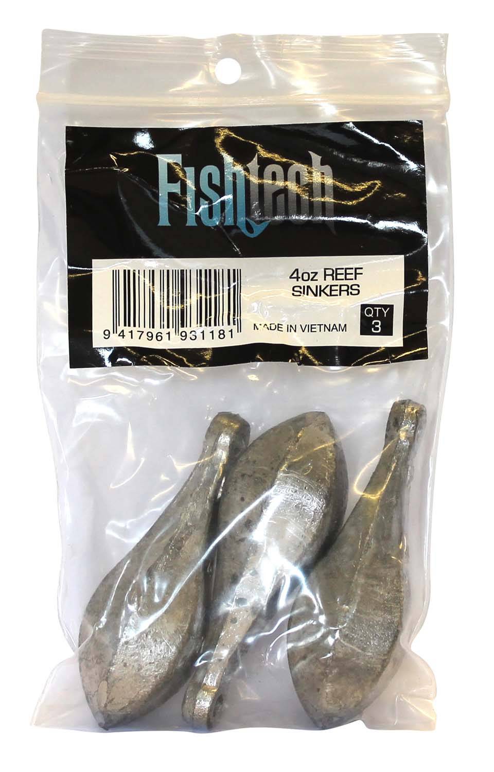 Fishtech Reef Sinkers 4oz (3 per pack) - Action Outdoors Kiwi