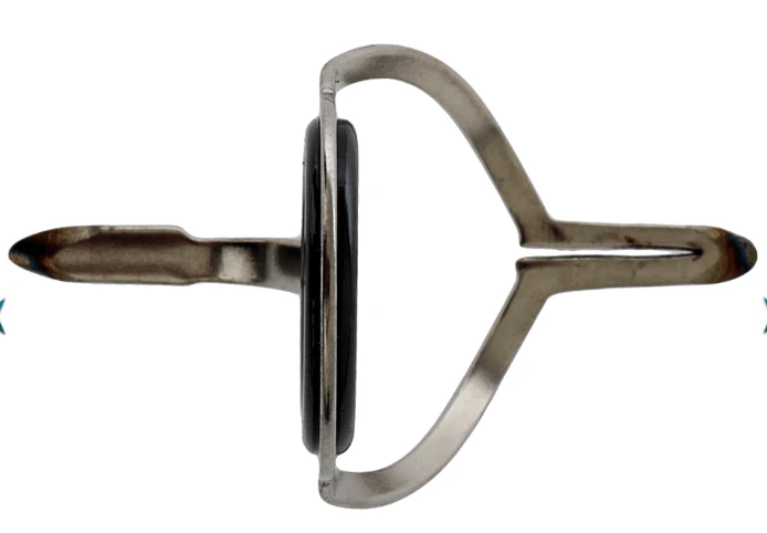 Fishtech Rod Guide Repair Kit - 12 Piece part showing a metal rod guide for fishing rod repairs.