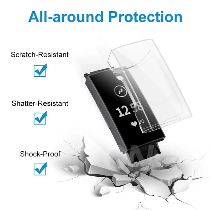 Protective Case for Fitbit Charge 3 / 4 (Black) by That Watch Shop
