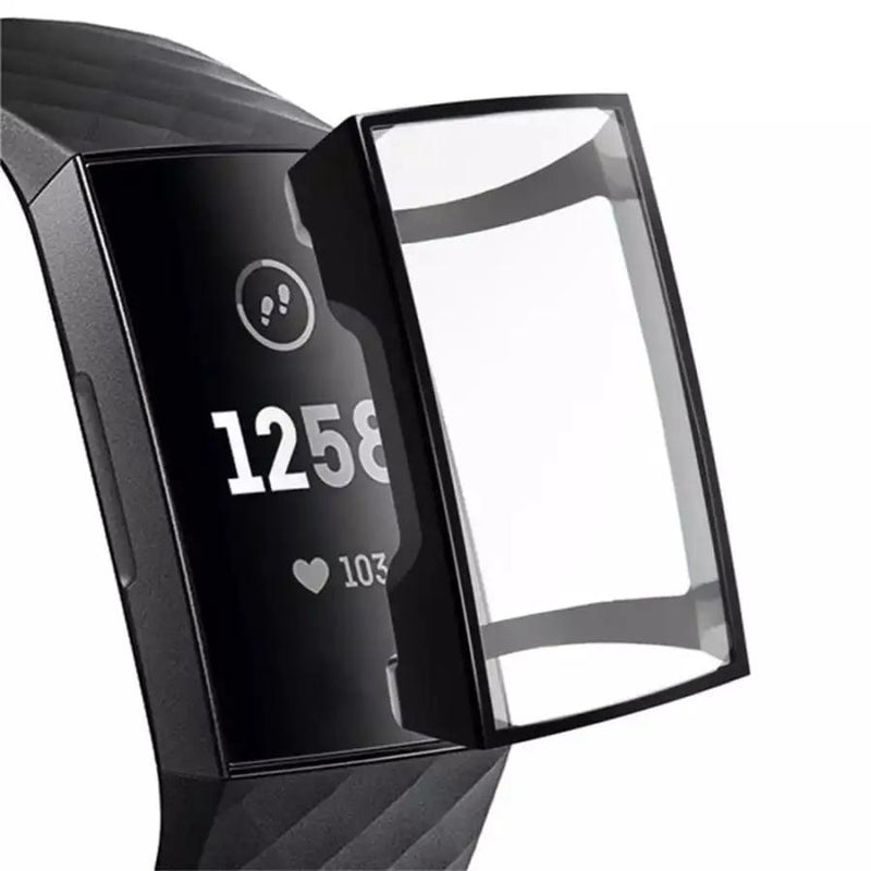 Protective Case for Fitbit Charge 3 / 4 (Black) by That Watch Shop